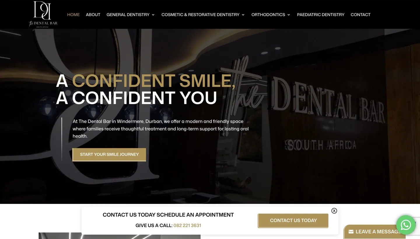 The Dental Bar website
