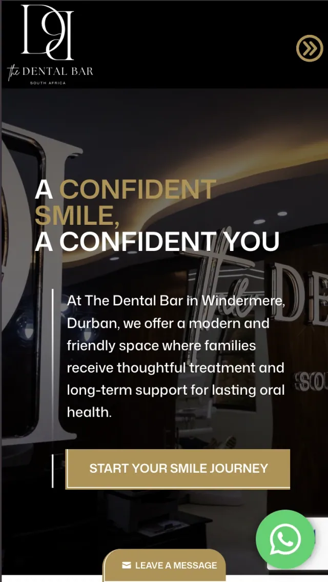 A dental website by Avily, shown on an iPad