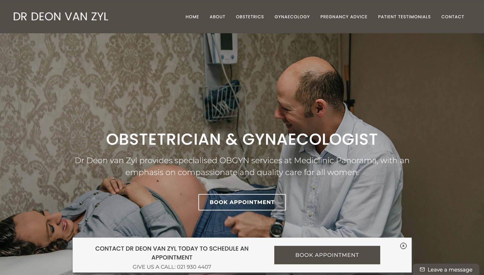 A gynaecology website by Avily