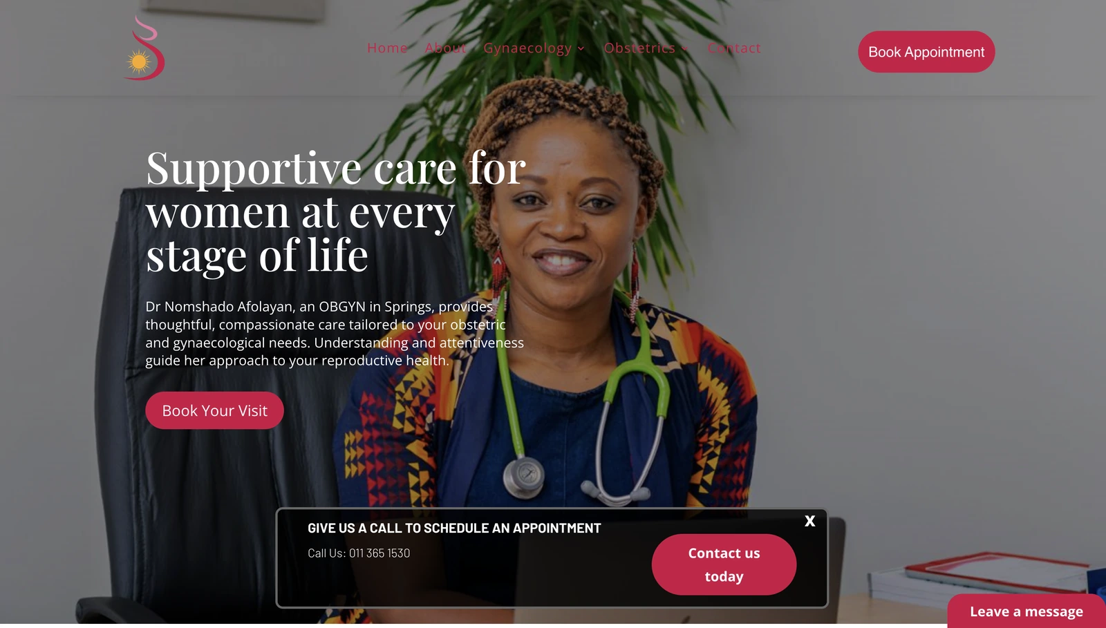 A gynaecology website by Avily