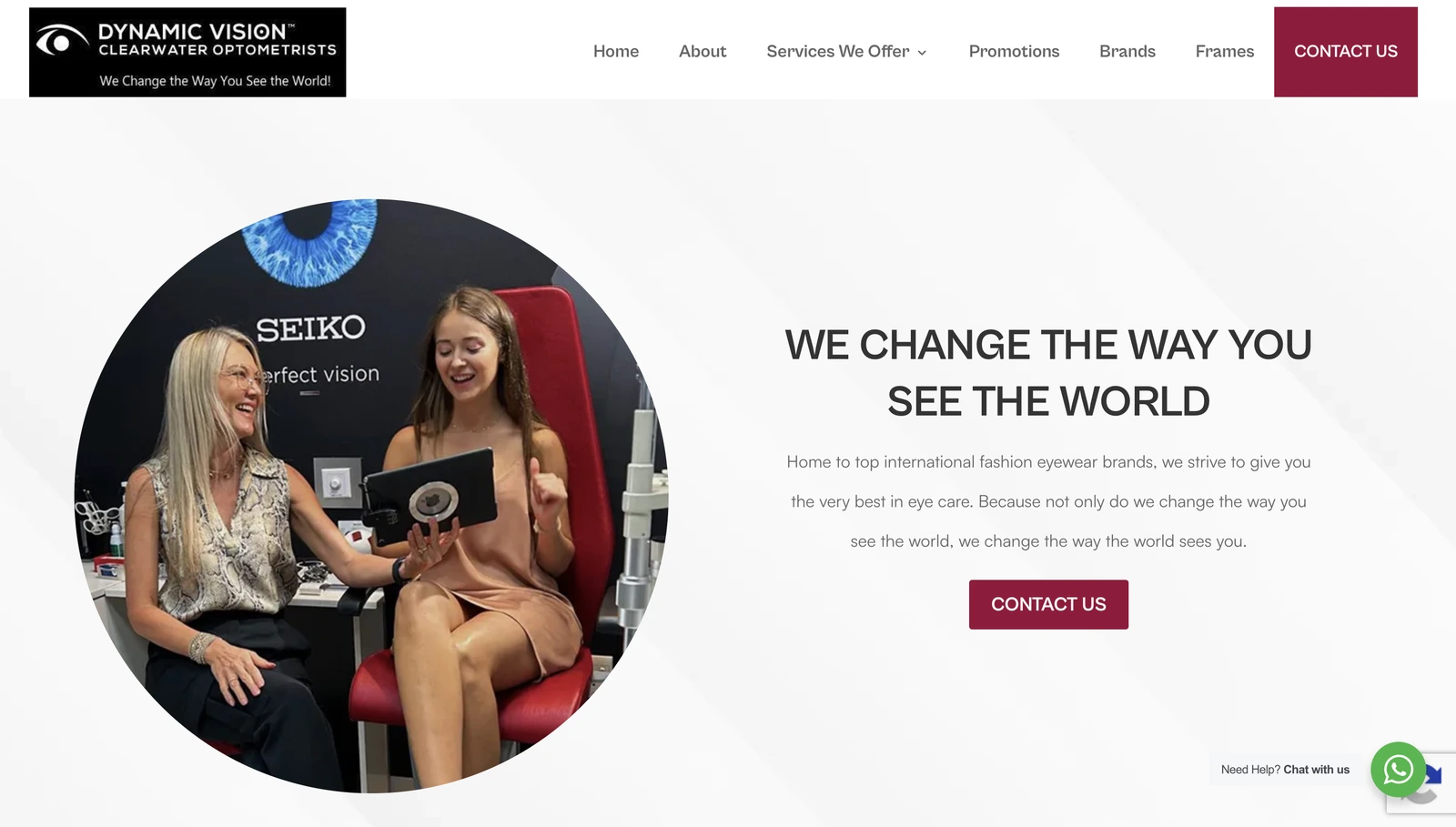 An optometry website by Avily