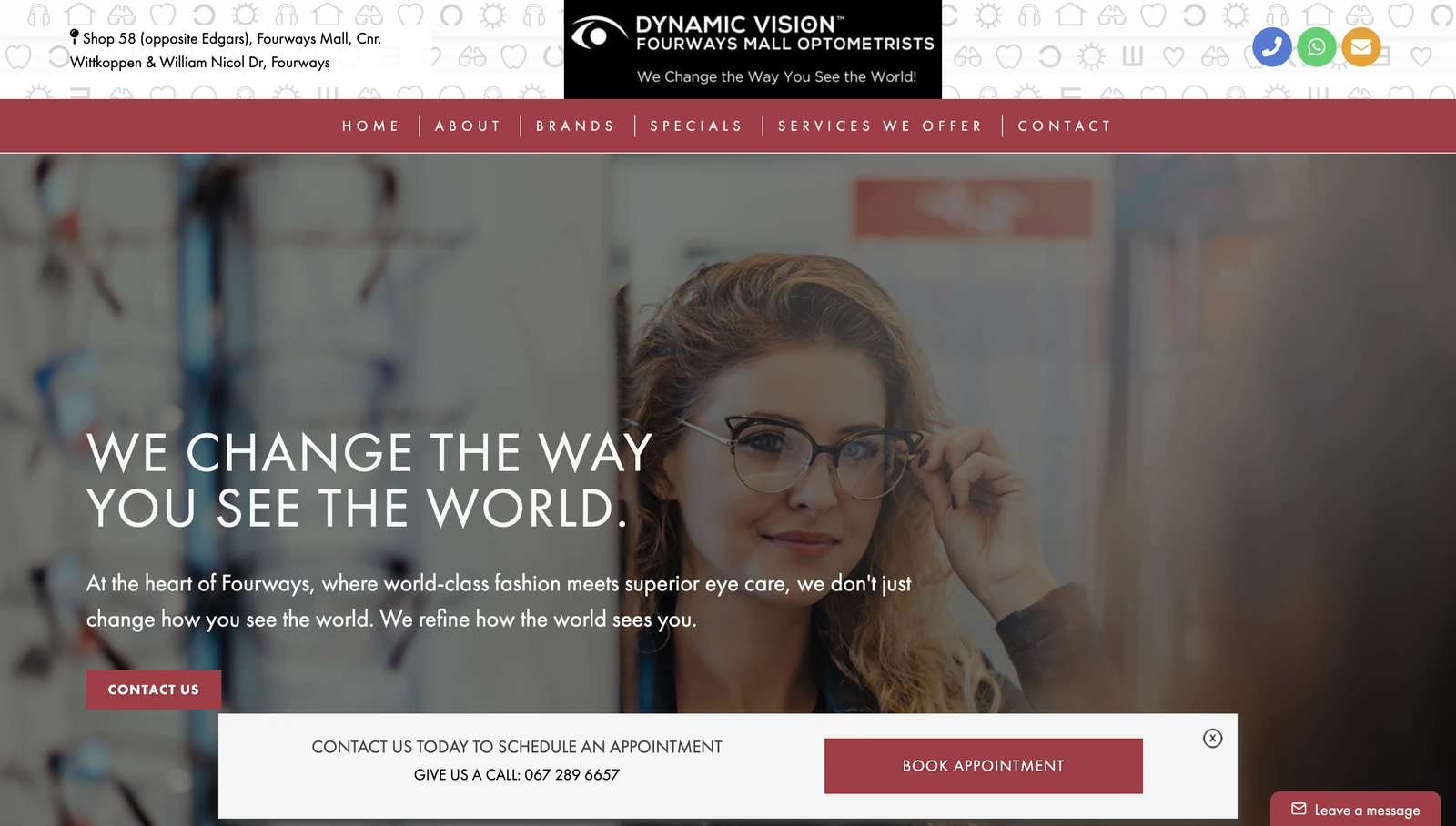 An optometry website by Avily