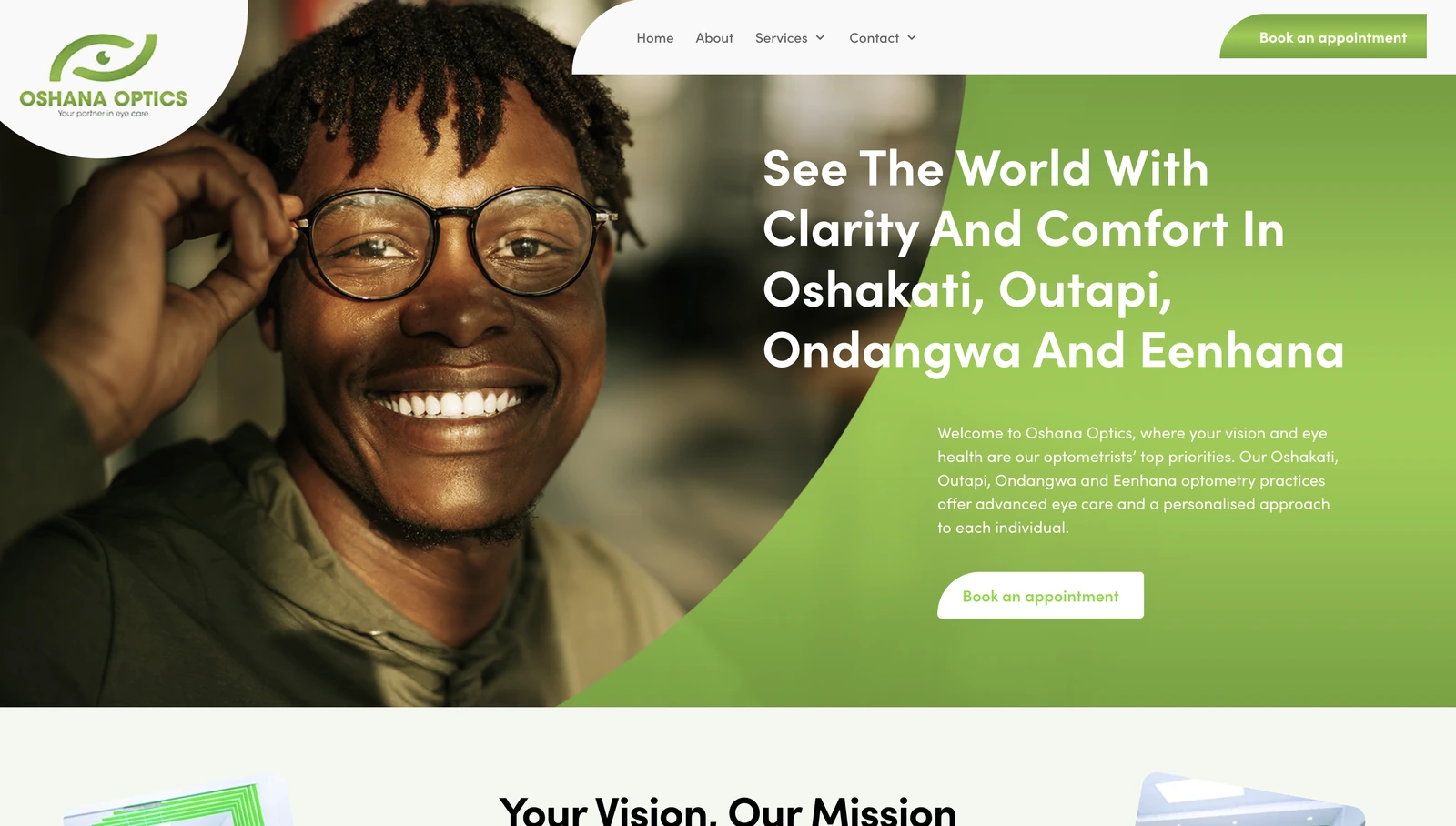 An optometry website by Avily