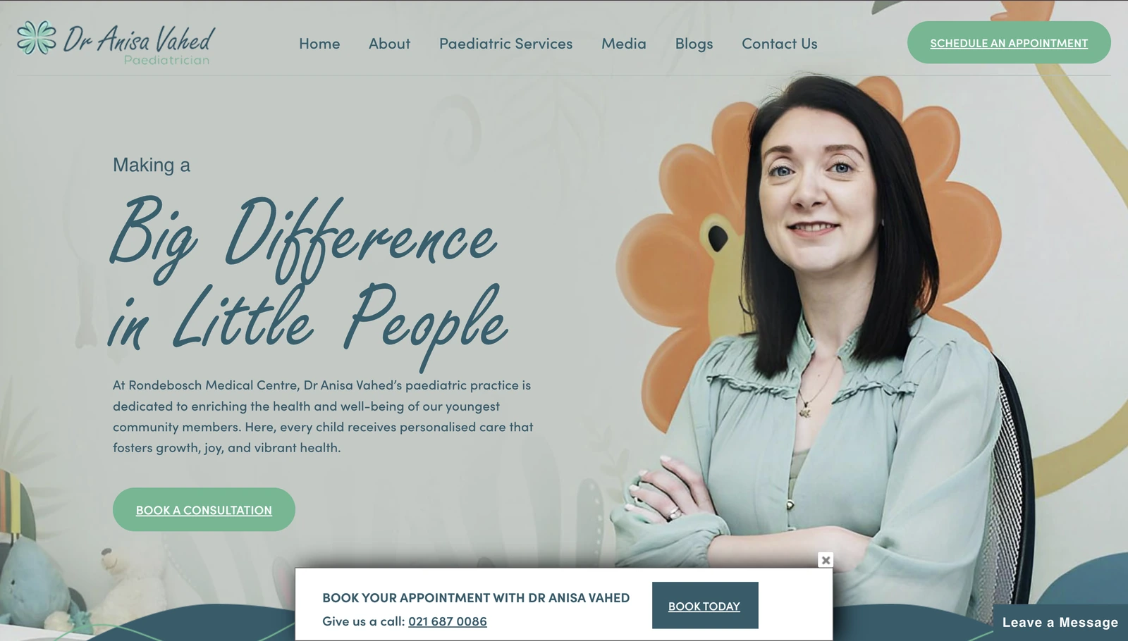 A paediatric practice website by Avily