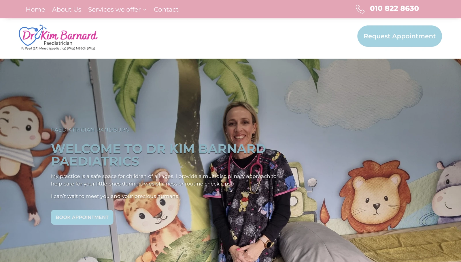 A paediatric practice website by Avily