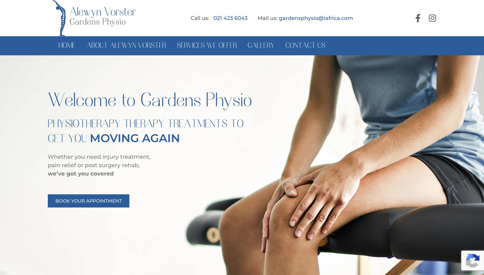 A physiotherapy website by Avily