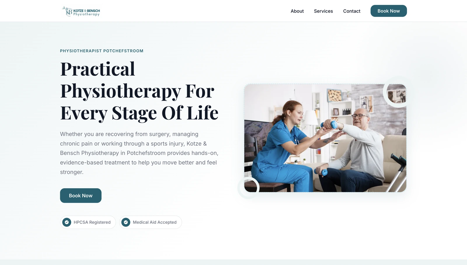 A physiotherapy website by Avily