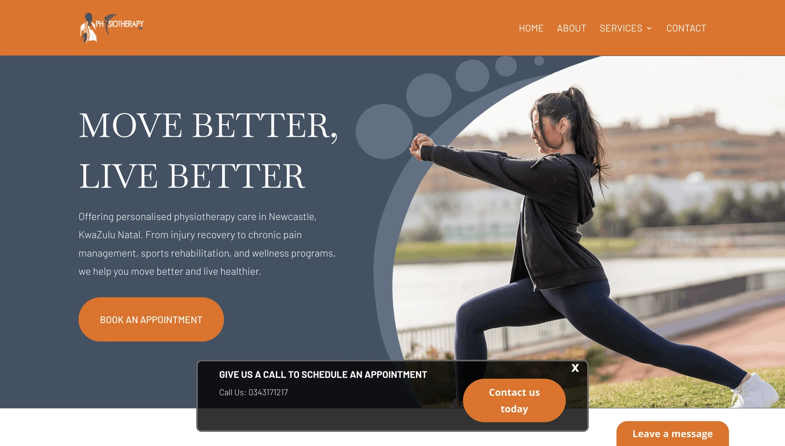A physiotherapy website by Avily