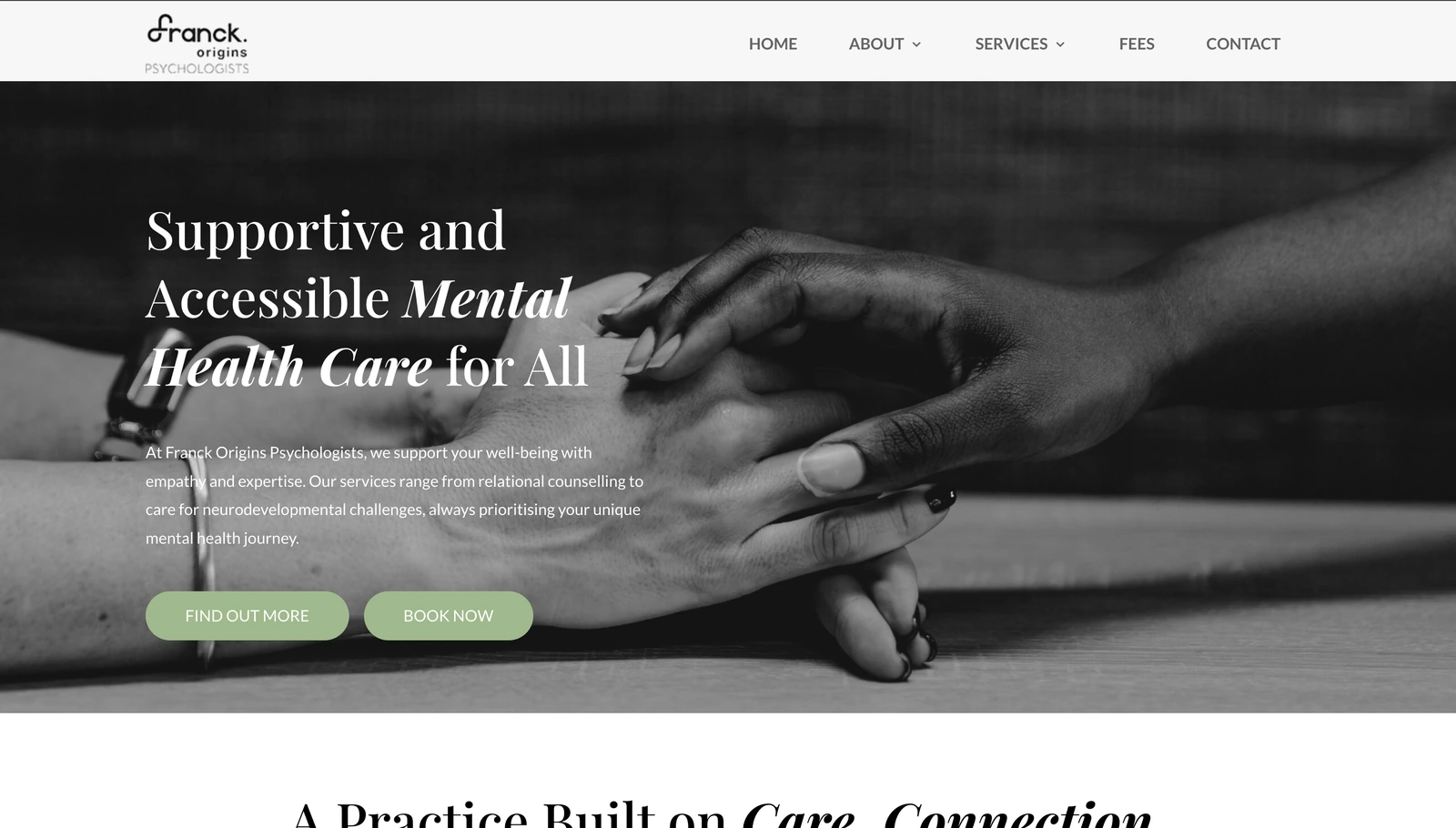 A psychology practice website