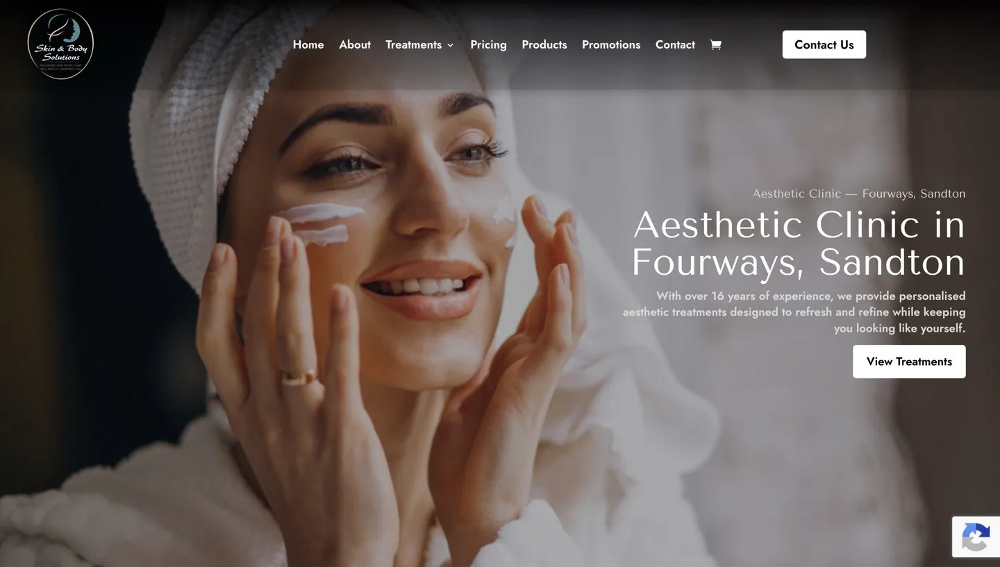 Skin & Body Solutions website