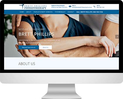 Brett Phillips | Physiotherapy website design